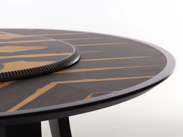 HORACIO - Round wooden table with Lazy Susan by Lorenzo Tondelli - view 3